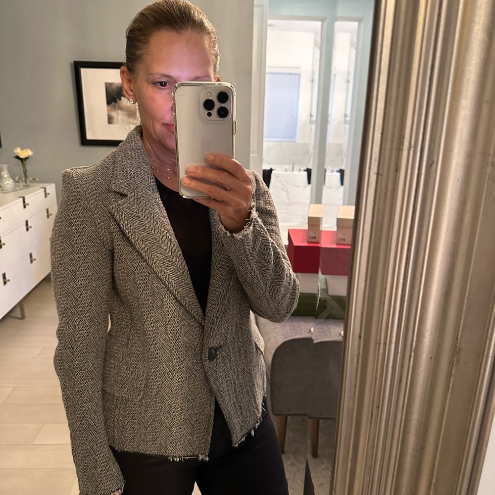 Isabel marant herringbone wool blend blazer